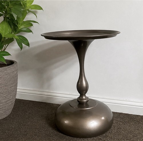 Metallic bronze pedestal - bronze, side