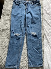 Dorothy Perkins Light Blue Denim Ripped Jeans Size 14