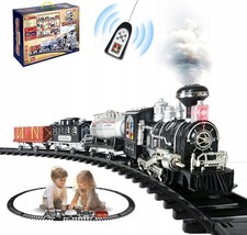 Electric Large Classic Train Set RAIL Vehicle Kids Toy Track Carriages Gift