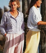 1846 LADY'S DK CABLE CARDIGAN