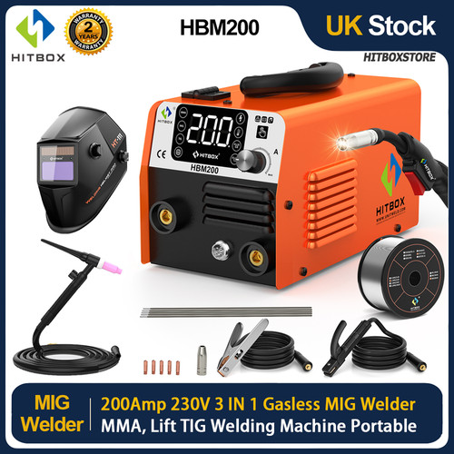 200amp gasless mig tig - 200amp, mig/tig/arc