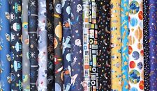 Space Cotton Fabric Galaxy Astronaut Planets Star Universe Patchwork Craft 