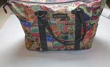 Traveller Style Carpet Bag Duffle Weekender Tracker Vintage