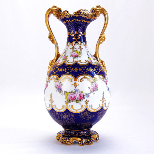 Antique royal crown derby - crown, twin