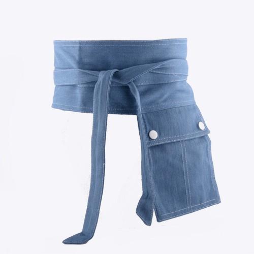 Stock women denim corset - stock,