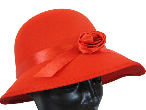 1920 ladies red - ladies, cloche