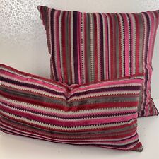 Pink RECTANGLE velvet cushion cover Osborne and Little designer fabric 25x50cm 