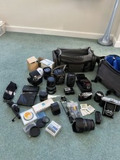 Job Lot Vintage Cameras + Accessories - Minolta/Lubitel 166 please see pictures 