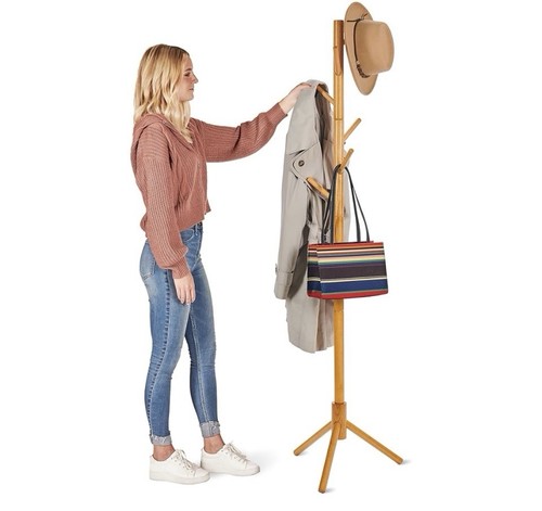 Wooden coat rack stand - wooden,