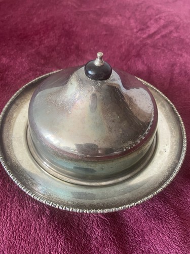 Silver plate lidded - lidded, dish