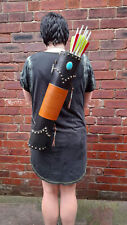 archery leather handmade back quiver beautiful leatherwork
