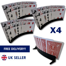 4PCS Playing Card Deck Holder - Poker Party Base Stand Rack UNO Game Games UK