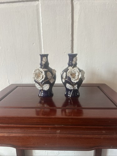 Pair vintage dark cobalt blue - cobalt,
