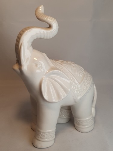 Porcelain elephant figurine - elephant,