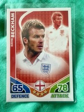 David Beckham trading card from the Topps Match Attax World Cup 2010