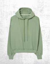 Women’s Fat Face Jersey Hoodie Hooded Long Sleeve 100% Cotton Green (Defect)