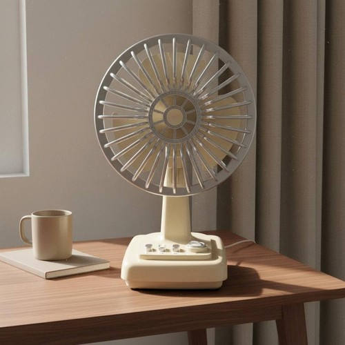 Mini retro desk fan - desk, quiet
