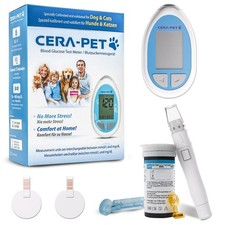  CERA-Pet Cat Dog Diabetic Blood Glucose Meter, Pet, Vet Sugar Monitor Test Kit