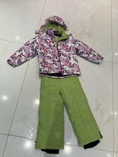 Ski Suit Girls Pink And Green