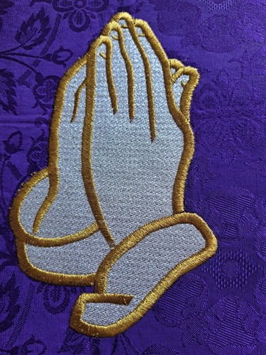 Religious embroidered applique - religious,