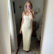 Line and Dot Crochet Dress