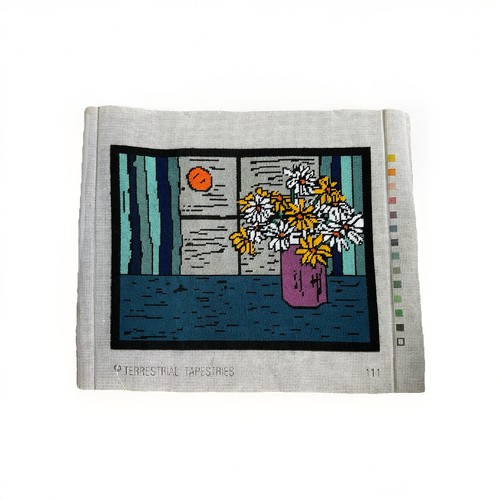 Completed tapestry flower - completed,