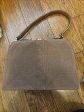 Vintage Brown Corde Handbag 1940s In Excellent Condition