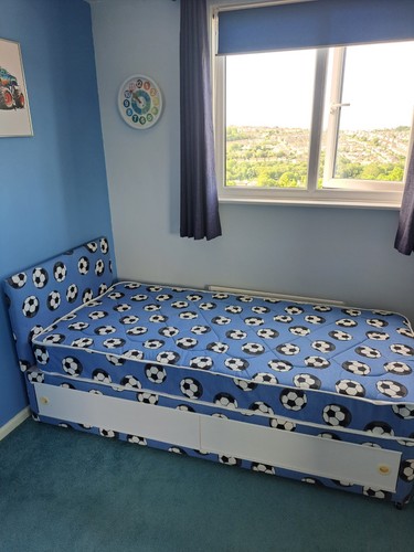 Children single fabric bed - children's,