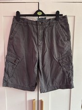 Mens Mantaray Grey Cargo Shorts W34