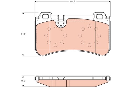 Trw gdb1711 brake pads - gdb1711, pads,