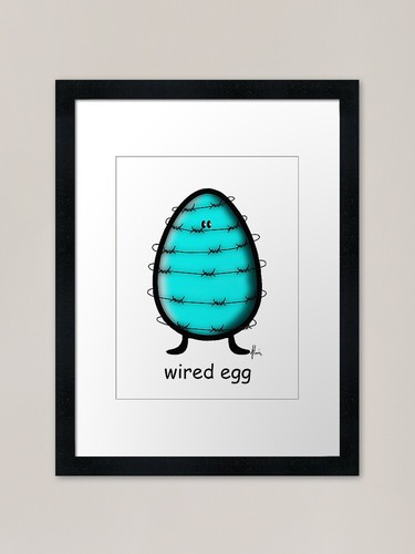 Wired egg framed art - framed, print