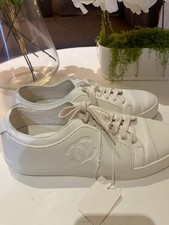 CHANEL White Trainers 39.5 /