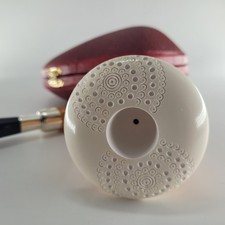 Ornate Calabash pipe bowl hand