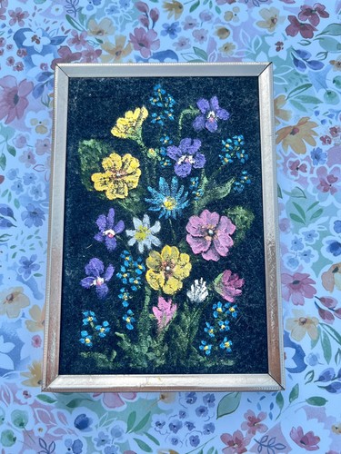 Vintage hand painted oil - hand, on