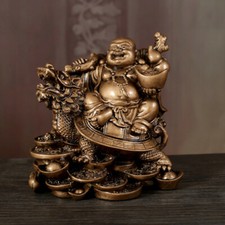 Chinese Feng Shui Laughing Buddha Wealth Dragon Turtle Money Luck Prosperity