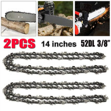 2X 14inch 52 Drive 3/8 Pitch Links Chainsaw Saw Chain Parts Tool Chainsaw Blade