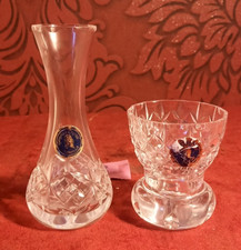 Tutbury cut shott glass lead crystal glass and bulb vase