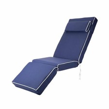 Alfresia Luxury Filled Garden Relaxer Chair Cushion | Water Resistant | Blue