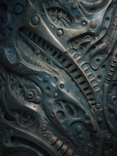 Dark biomechanical texture - biomechanical, hr