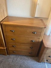 Solid Wood Bedroom Furniture Set – Chest of Drawers & Wardrobe