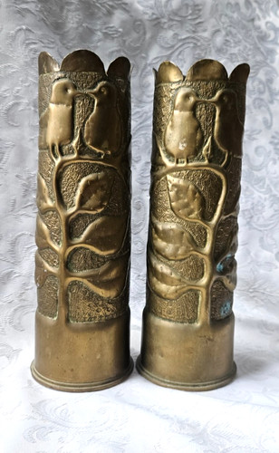 Pair antique british ww1 - antique,