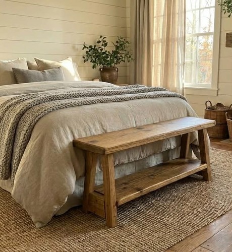 Rustic reclaimed wooden bench - rustic,