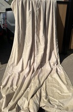SINGLE LARGE LONG IVORY SATIN