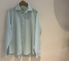 CECIL GEE VINTAGE BLUE STRIPE SHIRT (LARGE)