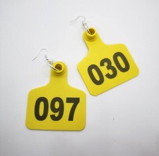 Handmade LARGE COW TAG