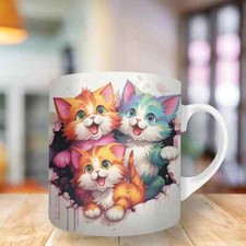 Lovely Rainbow Cats Mug Office