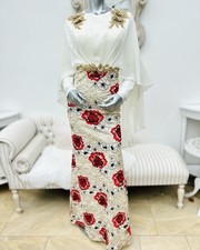 Maxi Dress Chiffon Cape
