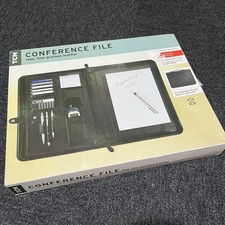Black leather A4 Conference