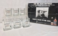 Set of 6 Jack Daniels Old No. 7 Brand Tumbler Whiskey Glasses  Original Box E1