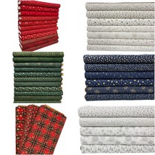 Metallic Christmas Fabric Traditional Gold Silver Quilting Cotton for Craft